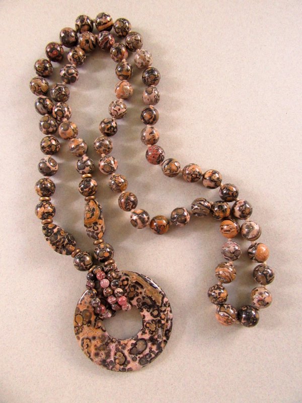 Leopard Jasper Stone Necklace 