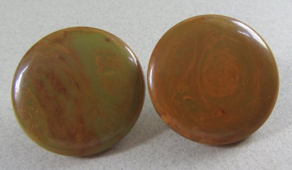 Vintage Bakelite Pierced Earrings 