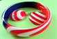 Vintage Red White Blue Lucite Bangle and Priced earrings Old Stock Costume Jewelry 4th of July