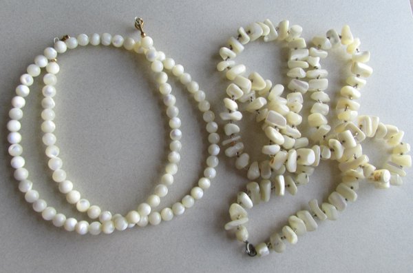 Vintage Mother of Pearl Necklaces  