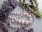 Three Genuine Stone Necklace Amethyst Rose Quartz Gemstone Jewelry Lot