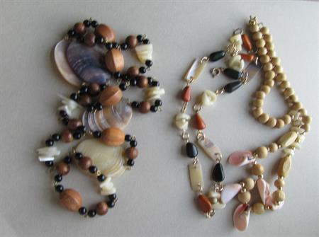 Three vintage Shell Necklaces Beach Summer costume Jewelry