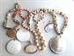 Vintage Shell Necklace and Earrings Lot Mother of Pearl Abalone Summer Beach Jewelry