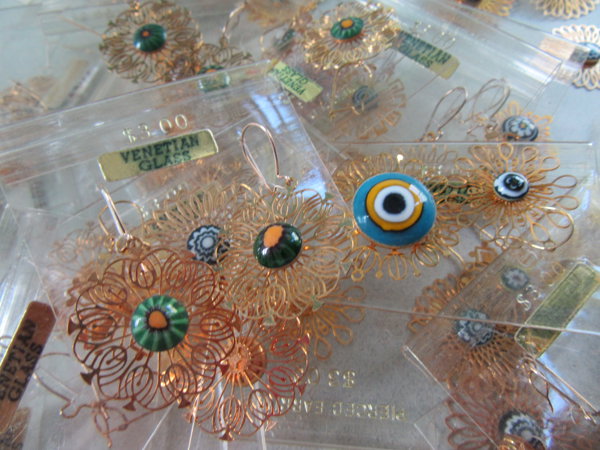 Vintage 1960's Venetian Glass Earrings Lot Jewelry Making