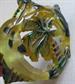 Bakelite Palm Tree Pin Apple Juice Carved and Reverse Painted Double Swordfish Superb! RARE 1940's Vintage Costume Jewelry Figural Tropical