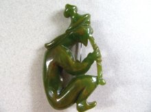 Vintage Bakelite Pin Flute Player Vintage Jewelry