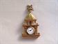 Unusual LARGE Clock Tower Weathervane Fur Clip Vintage Costume Jewelry