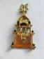 Unusual LARGE Clock Tower Weathervane Fur Clip Vintage Costume Jewelry