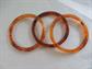 Iced Tea Bakelite Bangle Bracelet Trio Vintage Costume Jewelry