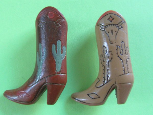 Vintage Cowboy Boot Pins Cowgirl Country Western Jewelry