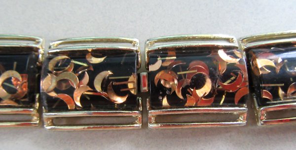Vintage 1950's Confetti Lucite Bracelet 