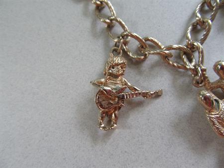 1960's Beatles Style Charm Bracelet Vintage Jewelry