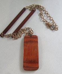 Bakelite Infused Wood Necklace Vintage Jewelry