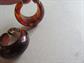 Bakelite Richelieu Ball Clip On Earrings and Hoop Pair Vintage Costume Jewelry