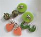 Bakelite Earrings Lot Clip On Screw Backs Pierced Creamed Spinach and Cantaloupe Costume Jewelry