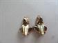 1950's Iridescent Taupe Rhinestone Clip On Earrings Vintage Costume Jewelry