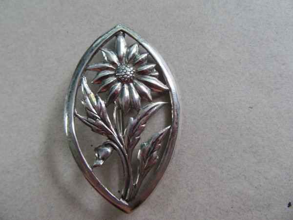 Vintage Sterling Silver Daisy Pin Fine Jewelry