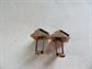 Vintage Sterling Silver Genuine Stone Cufflinks Cuff Links  Mens Shirt Accessories