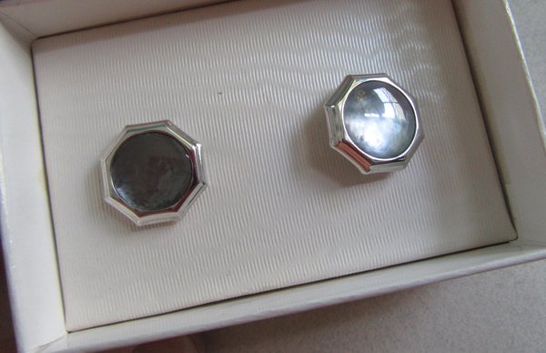 Vintage Hickok Mother of Pearl Cufflinks Men's Jewelry