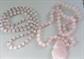 Vintage Genuine Pink Rose Quartz Necklaces Genuine Stone Ladies Jewelry