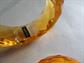 Faceted Apple Juice Lucite Bangle Bracelets Set Kenilworth Original Tag Never Worn Costume Jewelry