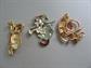 Cat and Koala Bear Pin Lot Cats Lover Signed M Jent Avon Figural Brooch