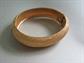 Vintage Monet Textured Bangle Hinged Bracelet Gold Tone Signed Costume Jewelry