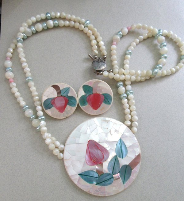 Vintage Karla Jordan Necklace Set 1980's Signed Jewelry