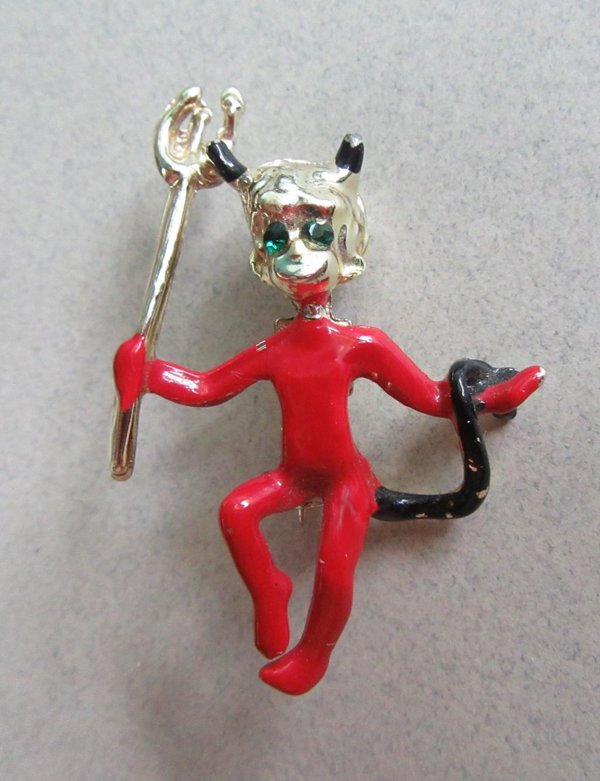 Vintage Devil Pin Satan Beelzebub 