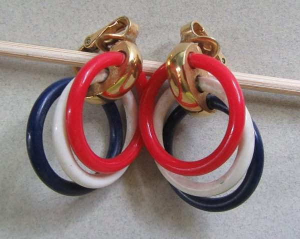 Vintage Crown Trifari Earrings Signed Jewelry 