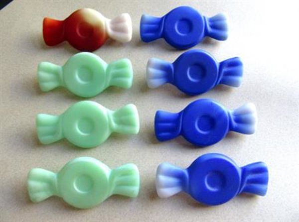 Vintage Czech Art Glass Candy Pin Lot Never Worn