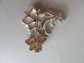 Bogoff Signed Rhinestone Flowers Pin Brooch Vintage Jewelry