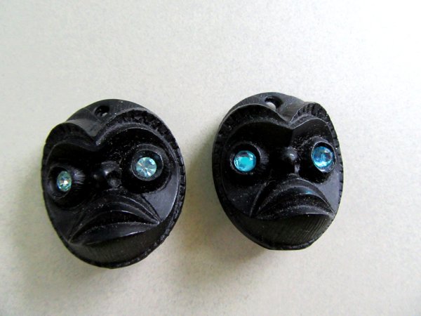 Coco Joes Tiki Head Pendants Hawaiian Vintage Jewelry