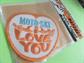 Moto-Ski I Love You 1970 Embroidered Patch Original Package Never Used Iron or Sew On Ski Mobile