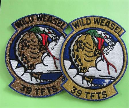 Vintage Air Force Wild Weasel 39 TFTS Snake Viper Embroidered Patches Military Memorabilia 