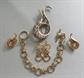 Vintage Gold Tone Jewelry Lot Pin Earrings Bracelet 