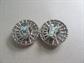 1950's Mid Century Rhinestone Clip On Earrings Vintage Costume Jewelry '50's Accessories