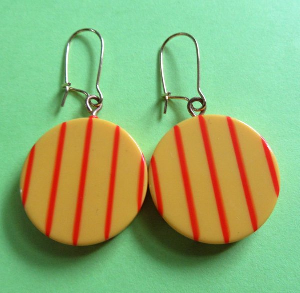 1960's Mod Lucite  Earrings Vintage Jewelry 