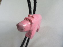 1980's Bolo Tie Genuine Stone Bear Cowboy Cowgirl 