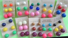 1960's Mod Ball Earrings Lot Vintage Jewelry 