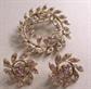 1950's Rhinestone Pin Set Lilac Vintage Jewelry