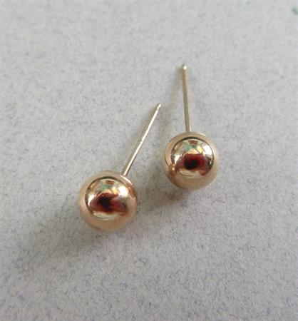 Genuine 14k Gold Ball Stud Earrings Fine Jewelry