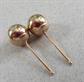 Genuine 14k Gold Ball Stud Earrings Fine Jewelry