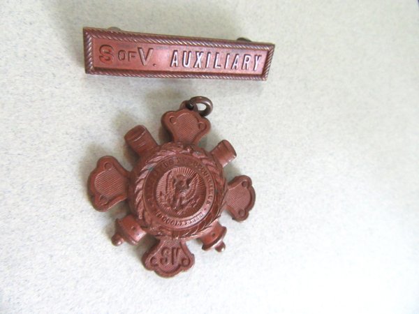 1883 S of V Obverse of the Ladies Aid Society Bronze ? Badge Missing Ribbon