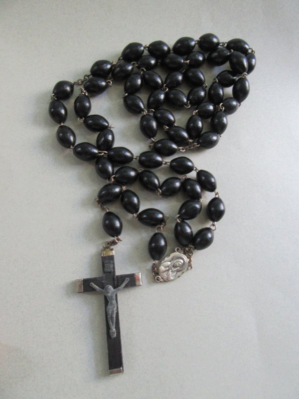 Vintage Wood Rosary Catholic Christian Pray Rosaries Crucifix