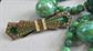 Vintage Green Costume Jewelry Lot Glass Bubble Necklace Bangle Bracelet Earrings