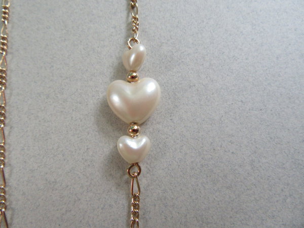 Vintage Hearts Necklace  Valentines Day Jewelry