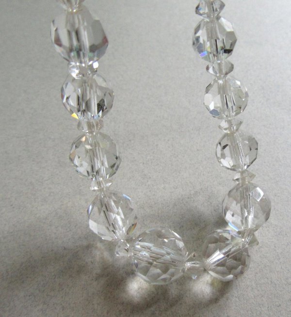 Marvella Crystal Choker Necklace 1950's Signed Costume Jewelry