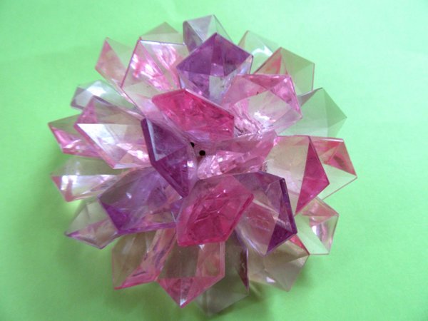 Vintage Mod Lucite Pin Hong Kong Pink  Purple 1960's Jewelry