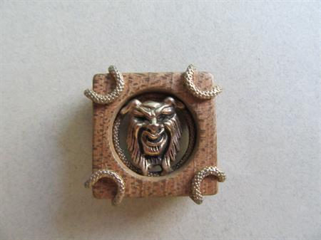 Vintage Devil Cufflink Part Destash Beelzebub Satan Pan Jewelry Making Supplies Occult